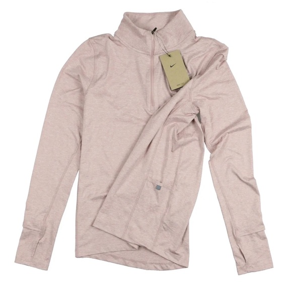 Nike 1/2 Zip Womens Dri Fit Element Running Active Top - pink - Picture 12 of 16